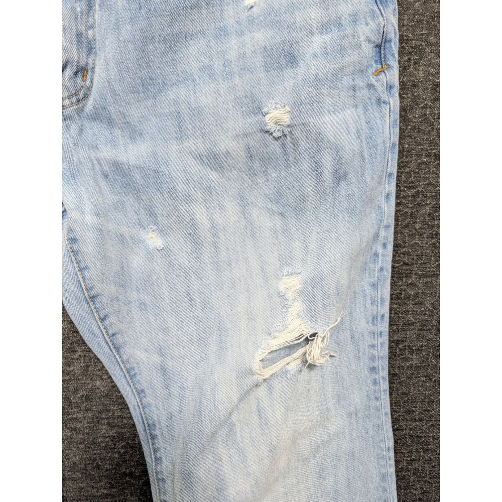 Aeropostale Benton Original Bootcut Jeans Mens 35x27 Light Wash Distressed Blue - Picture 7 of 9